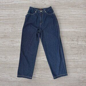 GLORIA VANDERBILT Vintage 90s Carpenter Wide Leg High Rise 100% Cotton Jeans 8